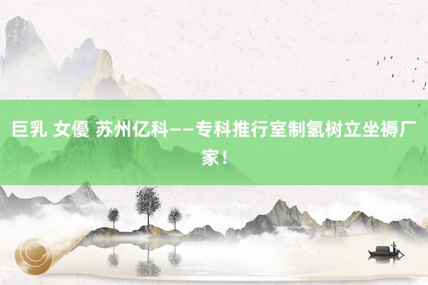 巨乳 女優 苏州亿科——专科推行室制氢树立坐褥厂家！
